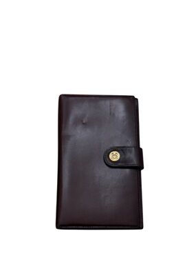 BOSCA - BURGUNDY FULL GRAIN SMOOTH LEATHER LONG BIFOLD TRAVEL WALLET